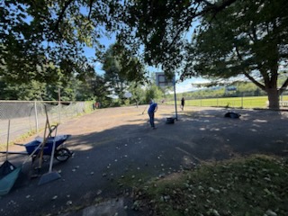 Cleanup work in progress at Cerra Park.