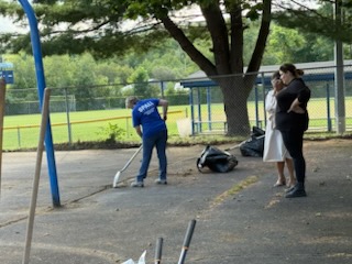 The Spall crew wrapping up the Cerra Park cleanup.